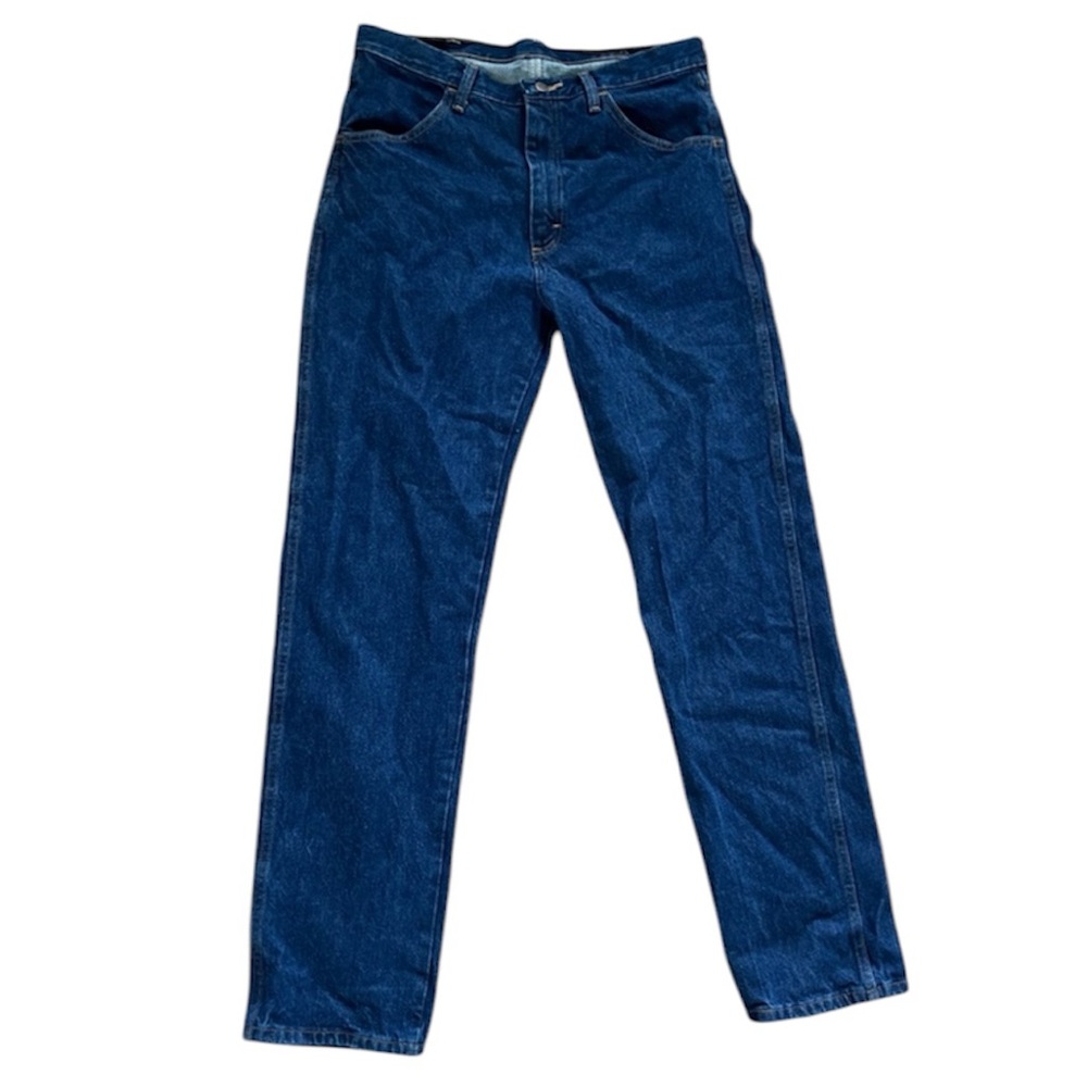 Rustler Men’s Classic Blue Straight Jeans Dark Wash Size 34x34 100% Cotton